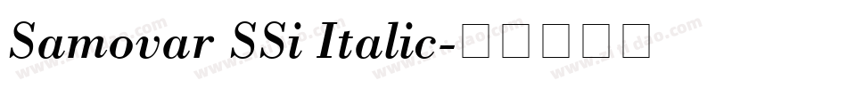 Samovar SSi Italic字体转换